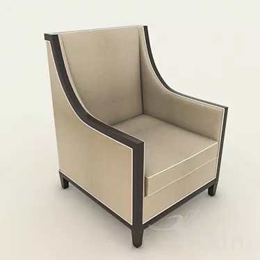 Cozy Village Armchair 3D model image 1 