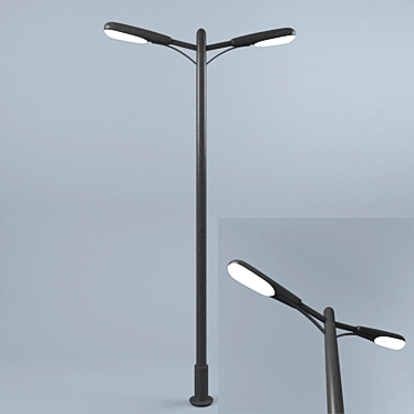 Polygonal Street Lamp: 4.7m Height 3D model image 1 