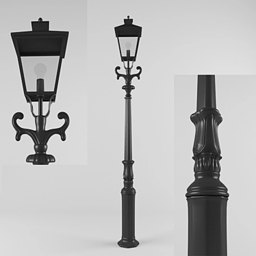 EcoCast Street Light 3D model image 1 