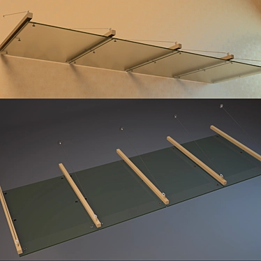 Modern Glass Canopy 3D model image 1 