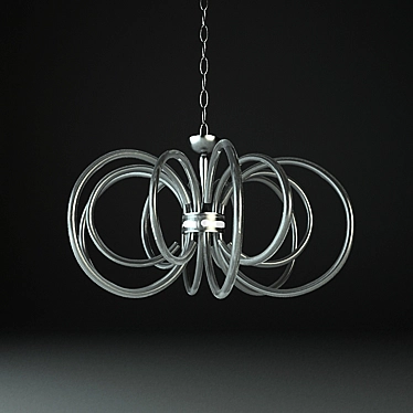 Italian Glass Wire XXL Chandelier 3D model image 1 
