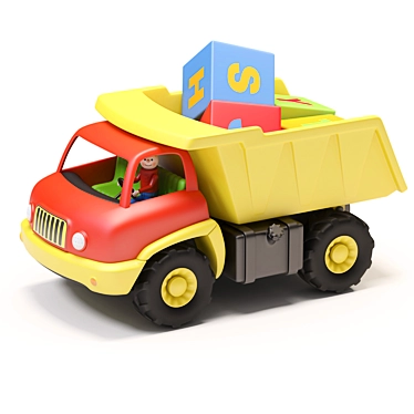 Mini Toy Truck 3D model image 1 