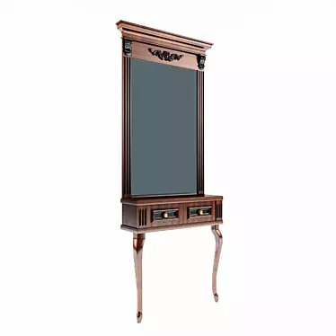 Elegant Console Mirror 3D model image 1 