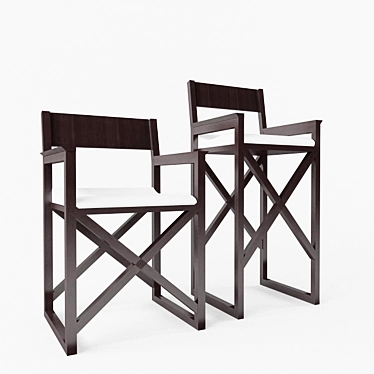 Elegant Oriental Dining Chairs 3D model image 1 