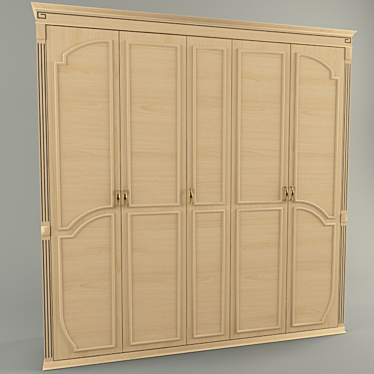 Versatile Wardrobe Storage Solution 3D model image 1 