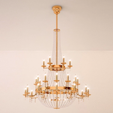 Elegant Glow Chandelier 3D model image 1 