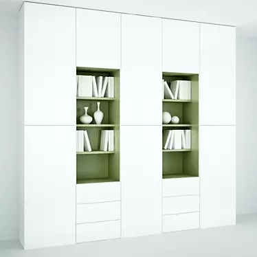 Modern 2700mm Closet 3D model image 1 