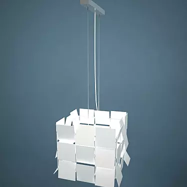 Cubrik Square Pendant Light: Sleek and Stylish 3D model image 1 