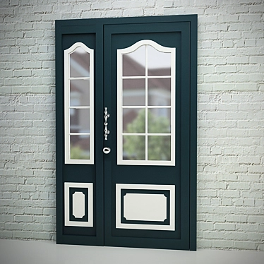 Elegant Entry Door - 1300mm Width 3D model image 1 