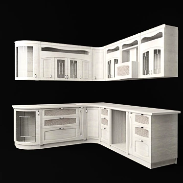 Modern Kitchen - Verona 3D model image 1 