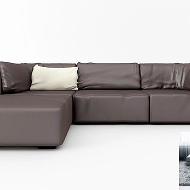 Cozy Corner Sofa 3D model image 1 