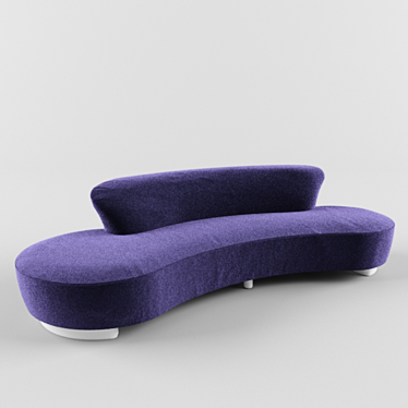 Serpentine Designer Sofa 3D model image 1 