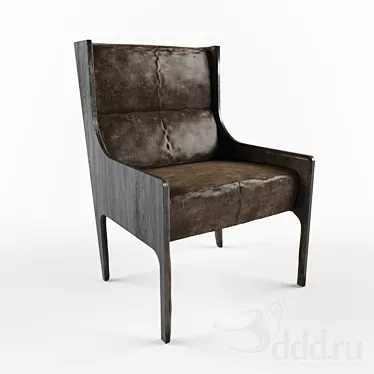 Scandi Wing Chair 3D model image 1 