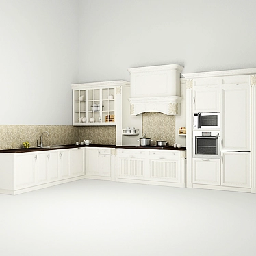 Elegant Martiny Kitchen 3D model image 1 