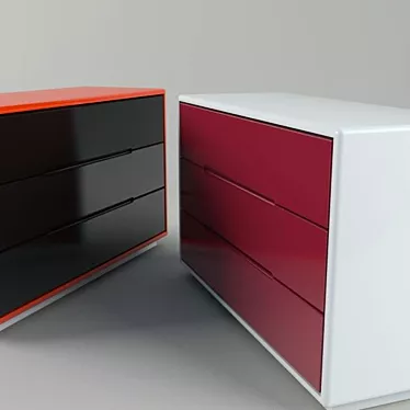 Modern MDF Painted
Chest of Drawers 3D model image 1 