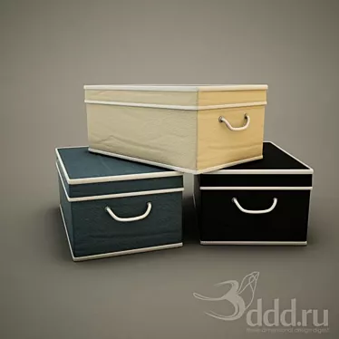 Organize with Style: Storage Boxes 3D model image 1 
