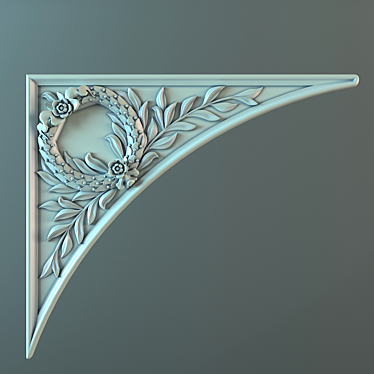 Elegant Fretwork Ornament 3D model image 1 