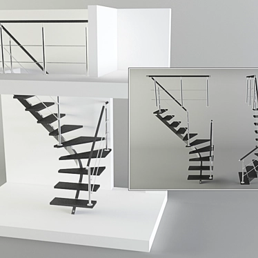 Title: Versatile Modern Ladder for Home and Office 3D model image 1 