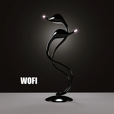 Wofi 8538: Stylish Black Table Lamp 3D model image 1 