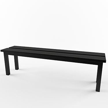 Stylish BURSTA Bench: Textured Elegance 3D model image 1 