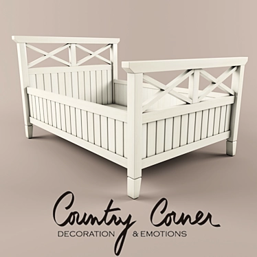 Provencal Teen Bed: Country Corner Collection 3D model image 1 