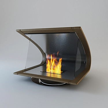 Ecosmart Zeta: The Innovative Bioethanol Fireplace 3D model image 1 