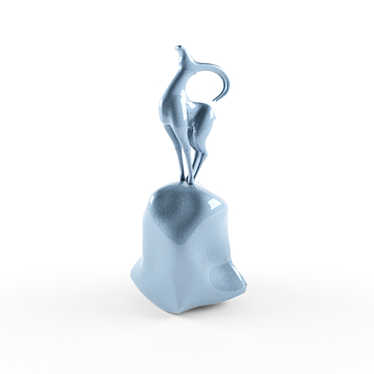 3D Mountain Goat Figurine 3D model image 1 