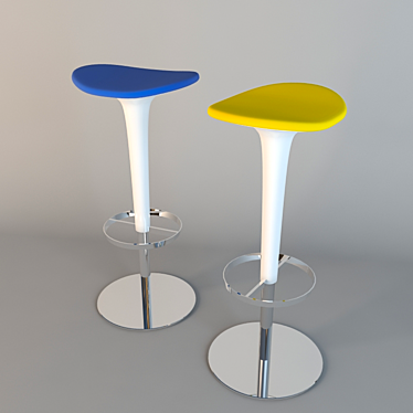 Elegant Bar Stool - "Babar 3D model image 1 