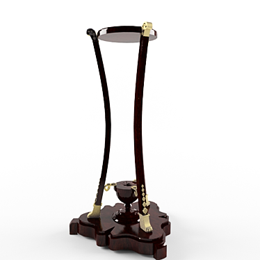 Versatile Wooden Bookcase Stand 3D model image 1 