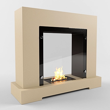 Sleek and Stylish Sono Fireplace 3D model image 1 