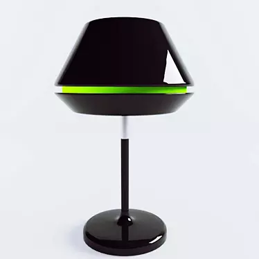 Sleek Black Plastic Lamp 3D model image 1 