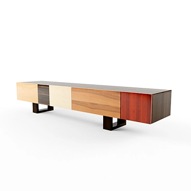 Morelato Patchwork: Stylish and Spacious Wooden TV Stand 3D model image 1 