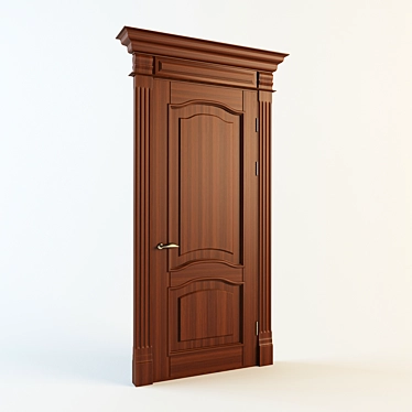 Classic Style Door with Included Textures 3D model image 1 