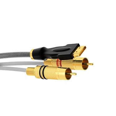 Universal Cable Set: HDMI and Tulip Connector 3D model image 1 