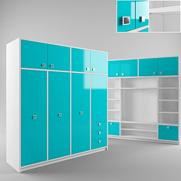 Versatile Wardrobe Shelf 3D model image 1 