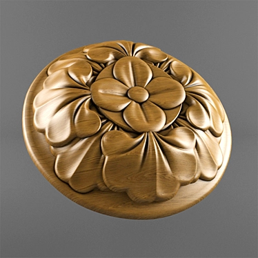 Carved Rosette: Exquisite CNC Decor 3D model image 1 