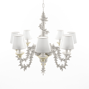 Deco Twist Chandelier 3D model image 1 