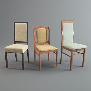 Elegant Chair Set: Mozart, Carpenter, Alliance-5 3D model image 1 