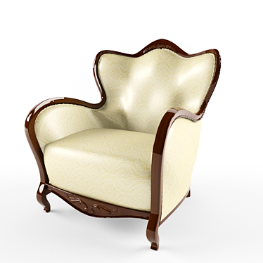 Elegant Neoclassical Armchair. 3D model image 1 