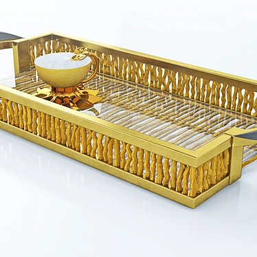 Authentic Chinese Tea Tray 3D model image 1 