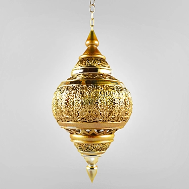 Exquisite Moroccan Chandelier 3D model image 1 