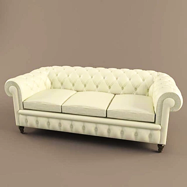 Classic Elegance: Poltrona Frau Chester Sofa 3D model image 1 