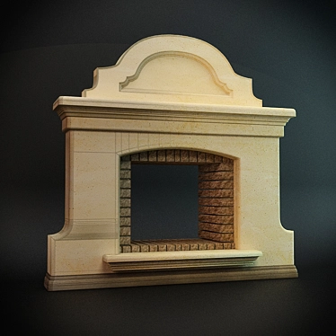 Title: Mediterranean Charm Fireplace 3D model image 1 