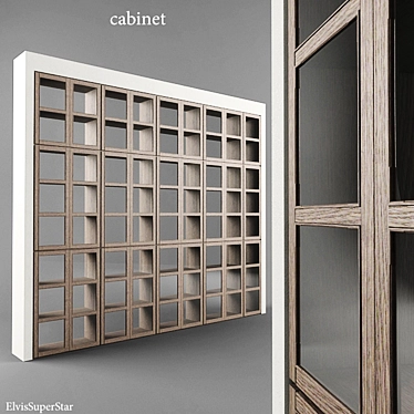 Compact Cabinet with Handleless Design 3D model image 1 