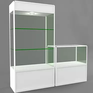 Aluminum Profile Display Cases 3D model image 1 