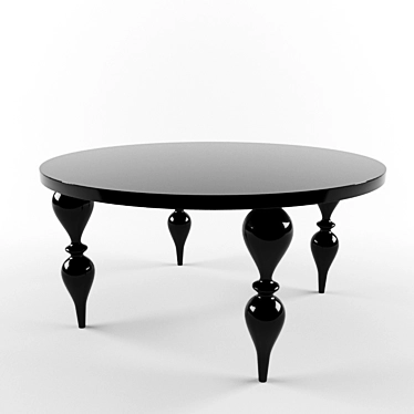 Modern Noir Luis Dining Table 3D model image 1 