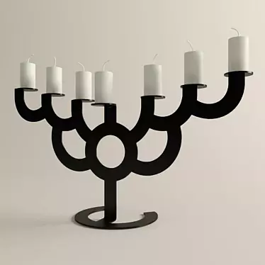 Elegant Candle Holder Set 3D model image 1 