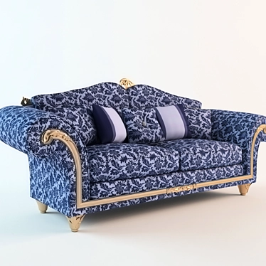 Elegant Imperial Classic Sofa 3D model image 1 