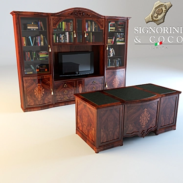 Elegant Italian Signorini Coco Cabinet 3D model image 1 