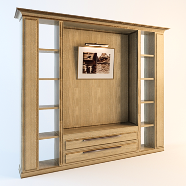 Versatile Office Storage Wall 3D model image 1 